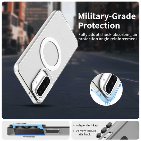 Husa MagSafe pentru Samsung Galaxy A56 A566, Techsuit, CandyCase, Alba