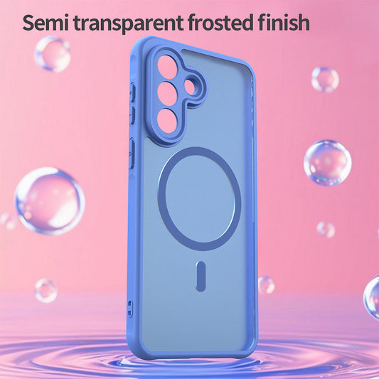 Husa MagSafe pentru Samsung Galaxy A56 A566, Techsuit, HaloFrost II, Albastra