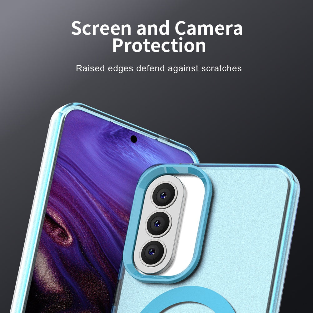 Husa MagSafe pentru Samsung Galaxy A57 5G, Techsuit, CandyCase, Albastra