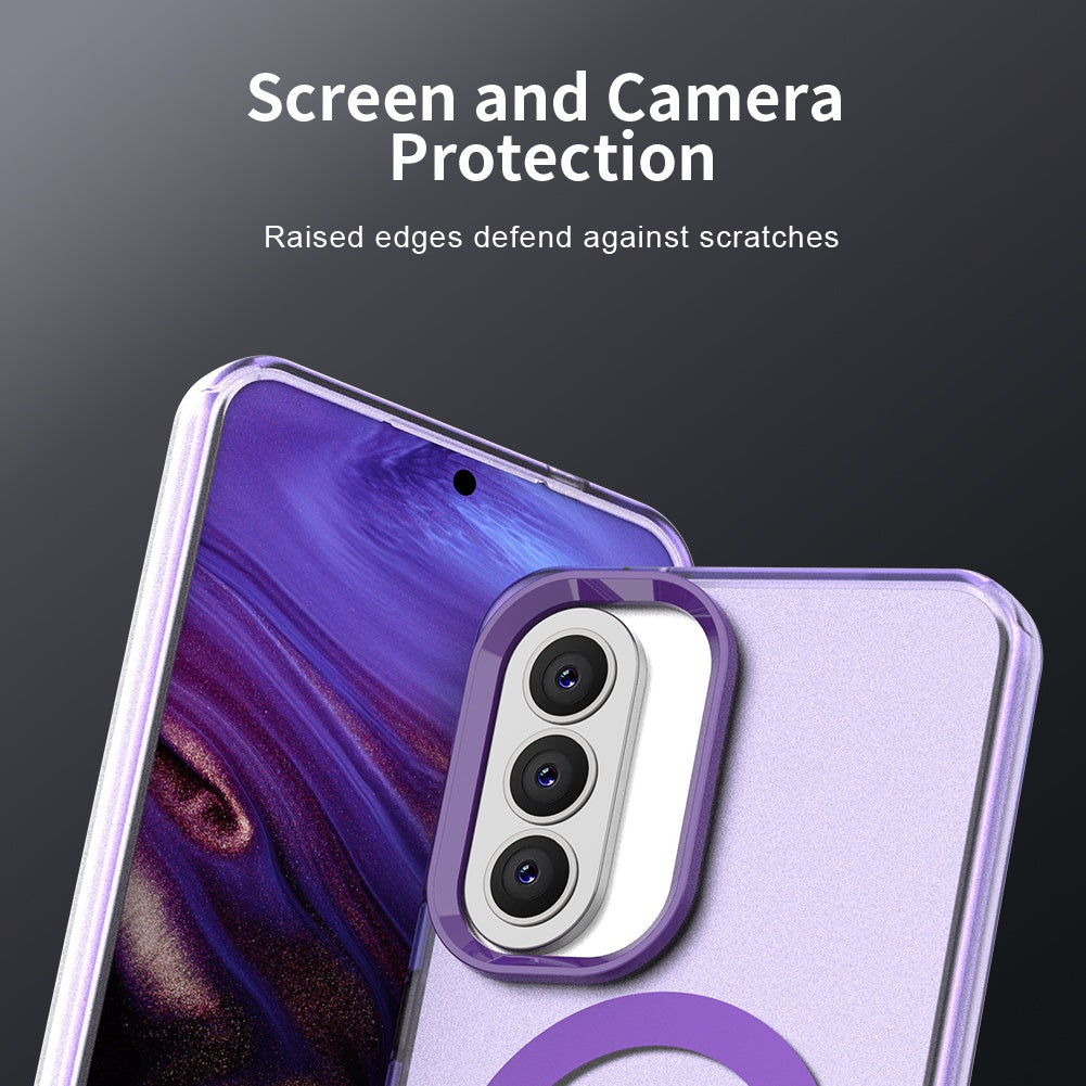 Husa MagSafe pentru Samsung Galaxy A57 5G, Techsuit, CandyCase, Mov