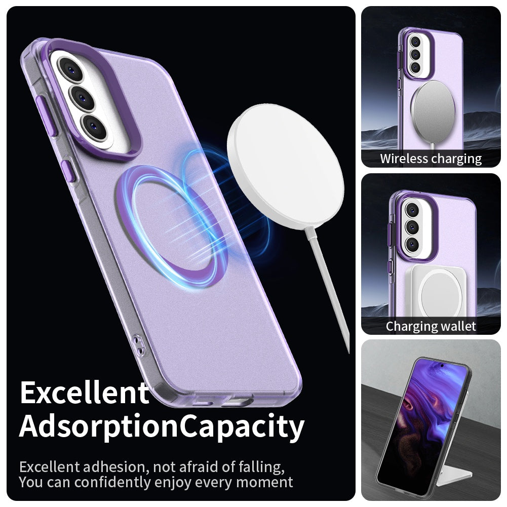 Husa MagSafe pentru Samsung Galaxy A57 5G, Techsuit, CandyCase, Mov