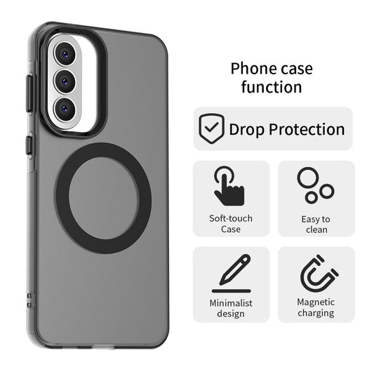 Husa MagSafe pentru Samsung Galaxy A57 5G, Techsuit, CandyCase, Neagra