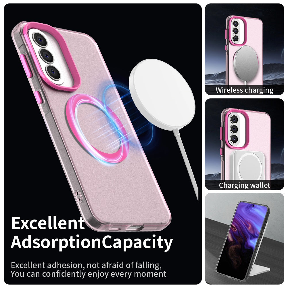 Husa MagSafe pentru Samsung Galaxy A57 5G, Techsuit, CandyCase, Roz