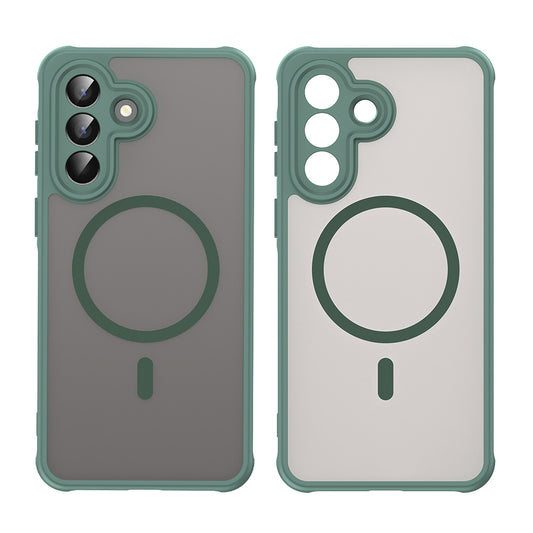 Husa MagSafe pentru Samsung Galaxy A57 5G, Techsuit, HaloFrost II, Verde