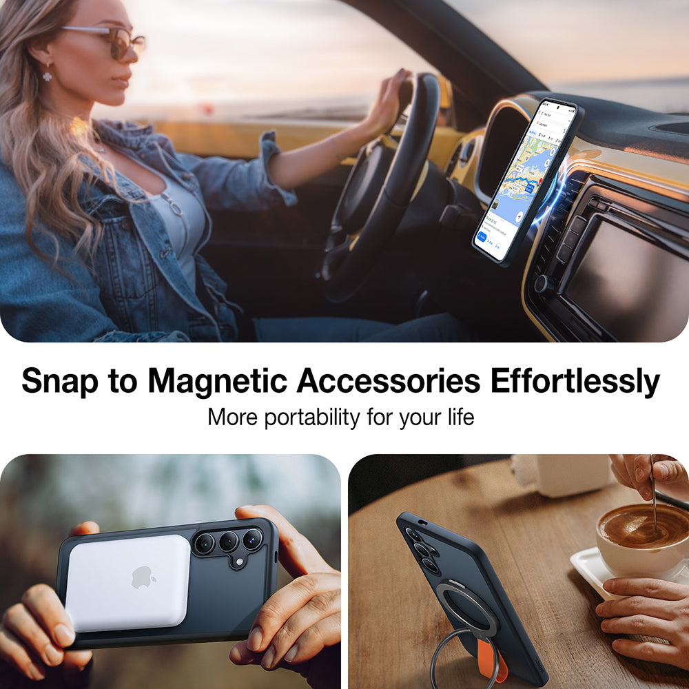 Husa MagSafe pentru Samsung Galaxy S24+ S926, Torras, Guardian, Neagra