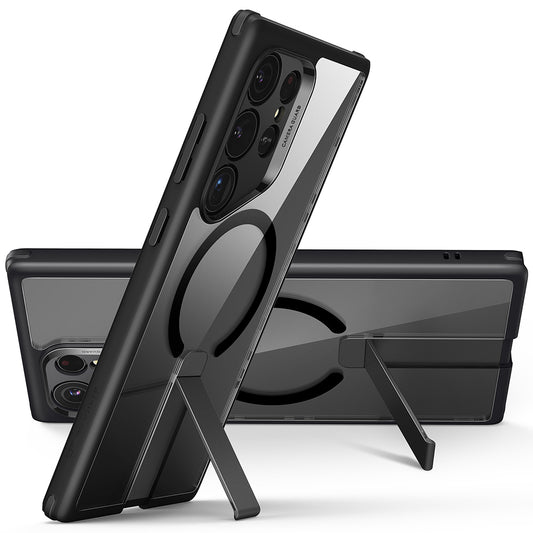 Husa MagSafe pentru Samsung Galaxy S24 Ultra S928, ESR, Boost Flickstand, Neagra Transparenta