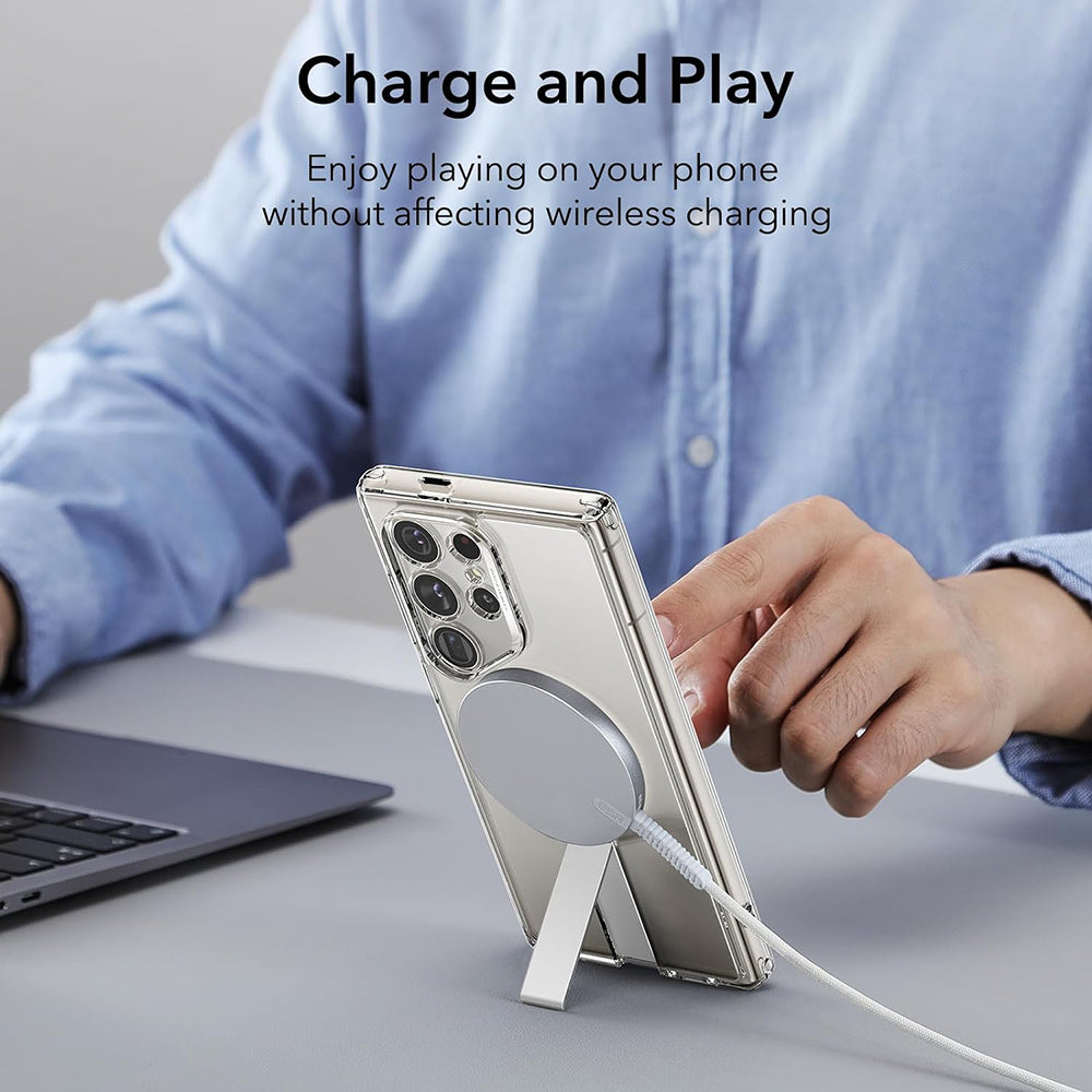 Husa MagSafe pentru Samsung Galaxy S24 Ultra S928, ESR, Boost Flickstand, Transparenta