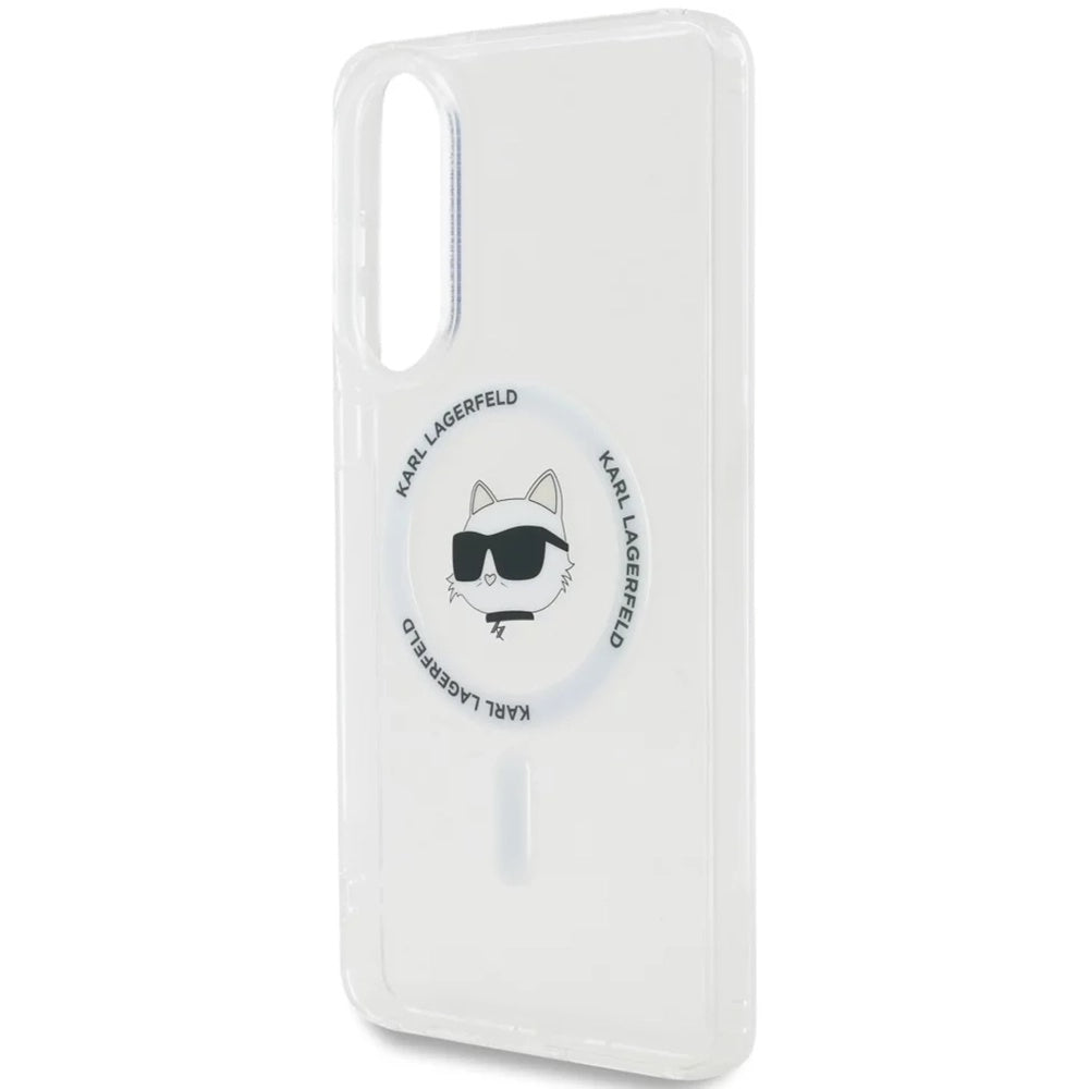 Husa MagSafe pentru Samsung Galaxy S25 Edge S937, Karl Lagerfeld, IML Choupette's Head, Alba