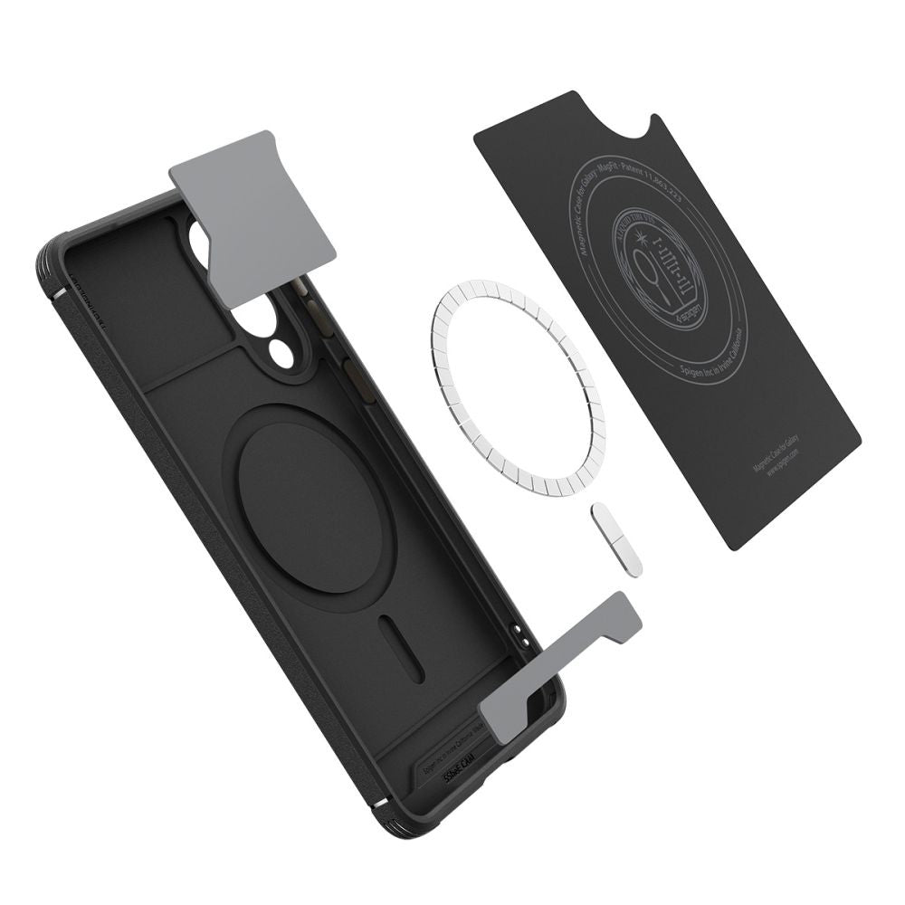 Husa MagSafe pentru Samsung Galaxy S25 Edge S937, Spigen, Core Armor, Neagra Mata ACS09406