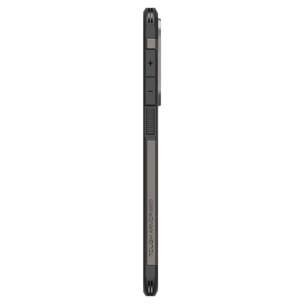 Husa MagSafe pentru Samsung Galaxy S25 Edge S937, Spigen, Tough Armor, Gri ACS09423