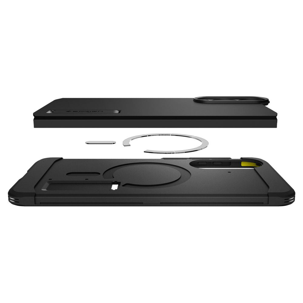 Husa MagSafe pentru Samsung Galaxy S25 Edge S937, Spigen, Tough Armor, Neagra ACS09422