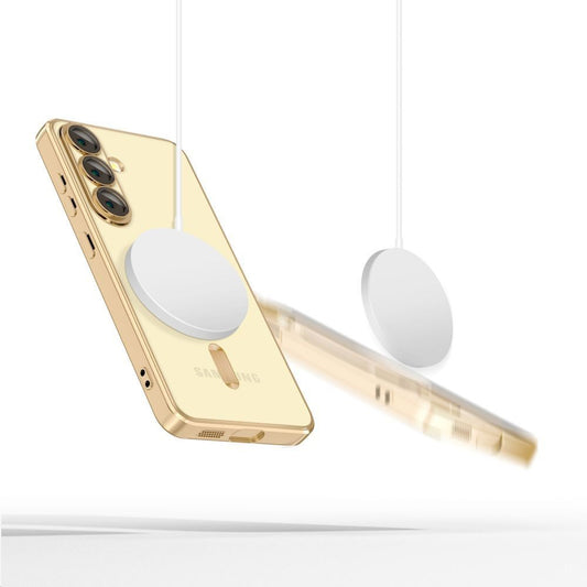 Husa MagSafe pentru Samsung Galaxy S25 Edge S937, Techsuit, Luxury Crystal, Aurie