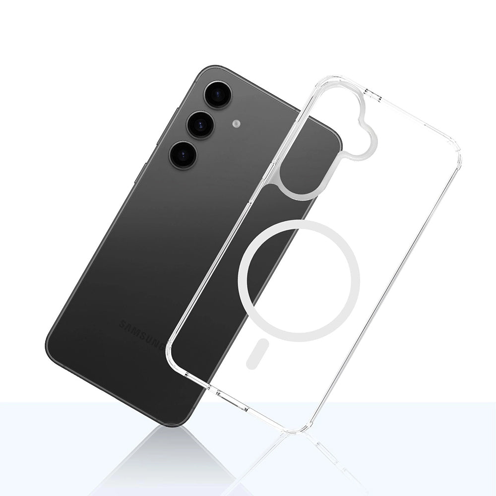 Husa MagSafe pentru Samsung Galaxy S25 FE, 3MK, Armor MagCase, Transparenta