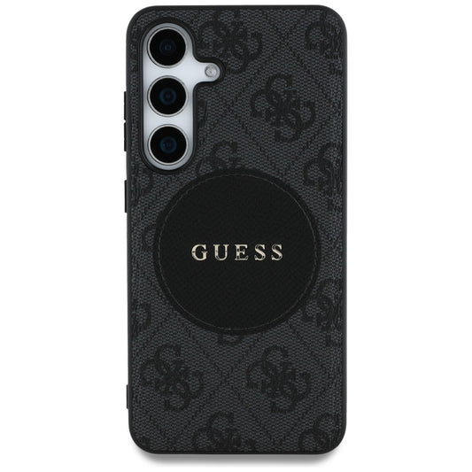 Husa MagSafe pentru Samsung Galaxy S25+ S936, Guess, 4G Circle Classic Logo, Neagra