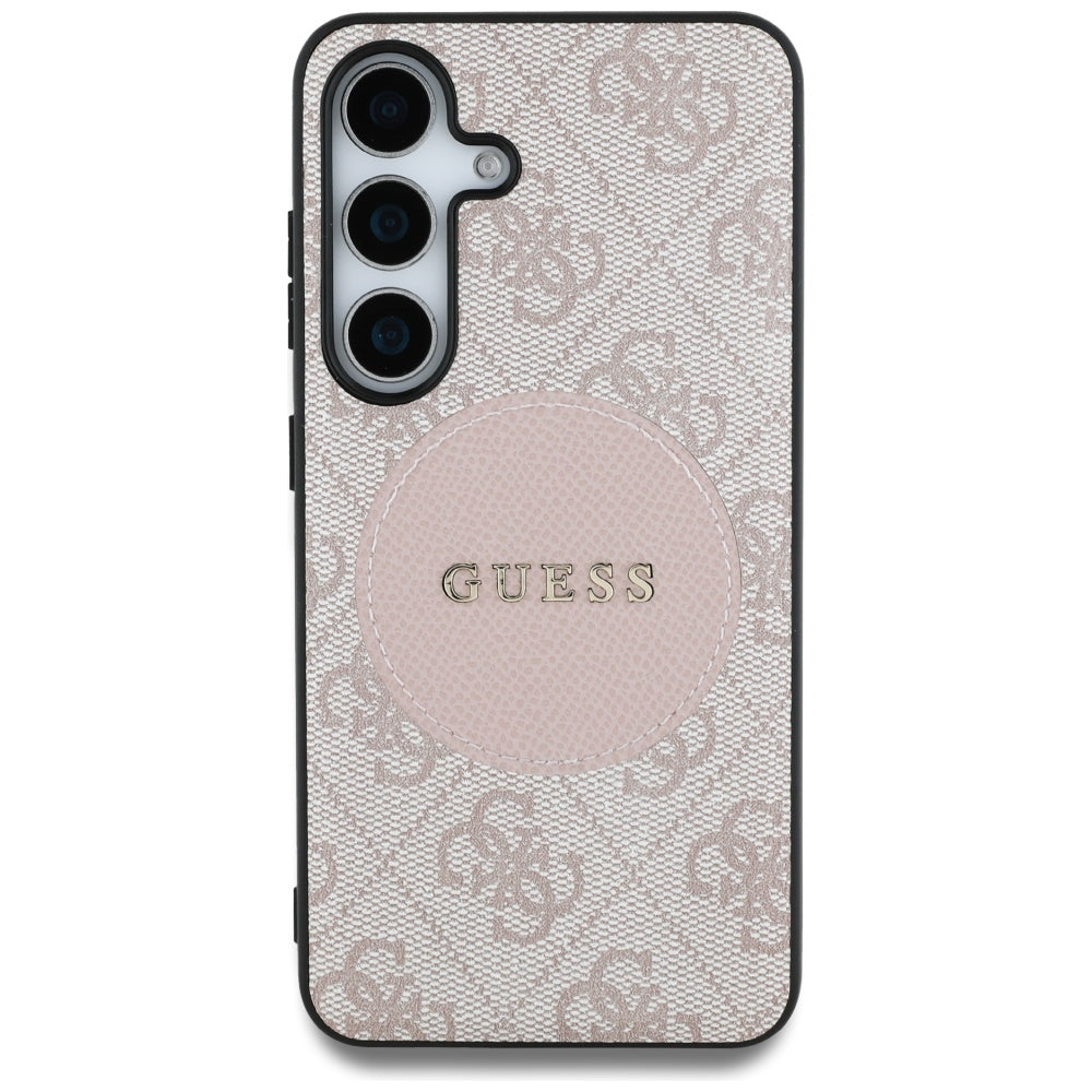 Husa MagSafe pentru Samsung Galaxy S25+ S936, Guess, 4G Circle Classic Logo, Roz