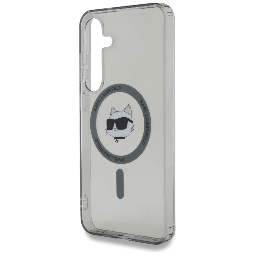 Husa MagSafe pentru Samsung Galaxy S25+ S936, Karl Lagerfeld, IML Choupette's Head, Neagra