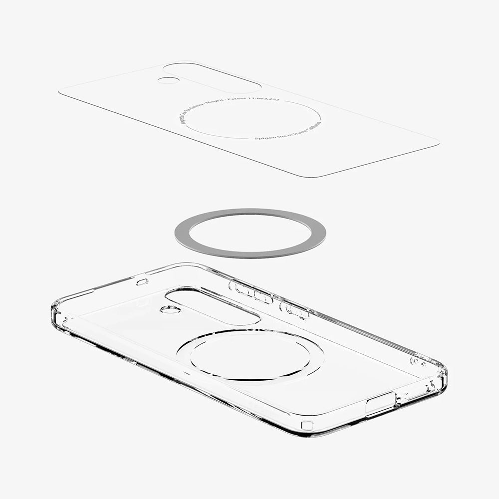 Husa MagSafe pentru Samsung Galaxy S25+ S936, Spigen, Ultra Hybrid, Alba ACS08981