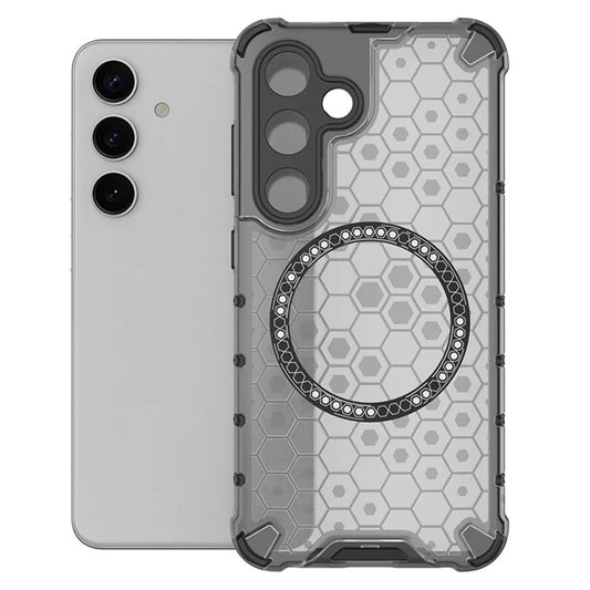 Husa MagSafe pentru Samsung Galaxy S25+ S936, Techsuit, HoneyComb Shield, Neagra