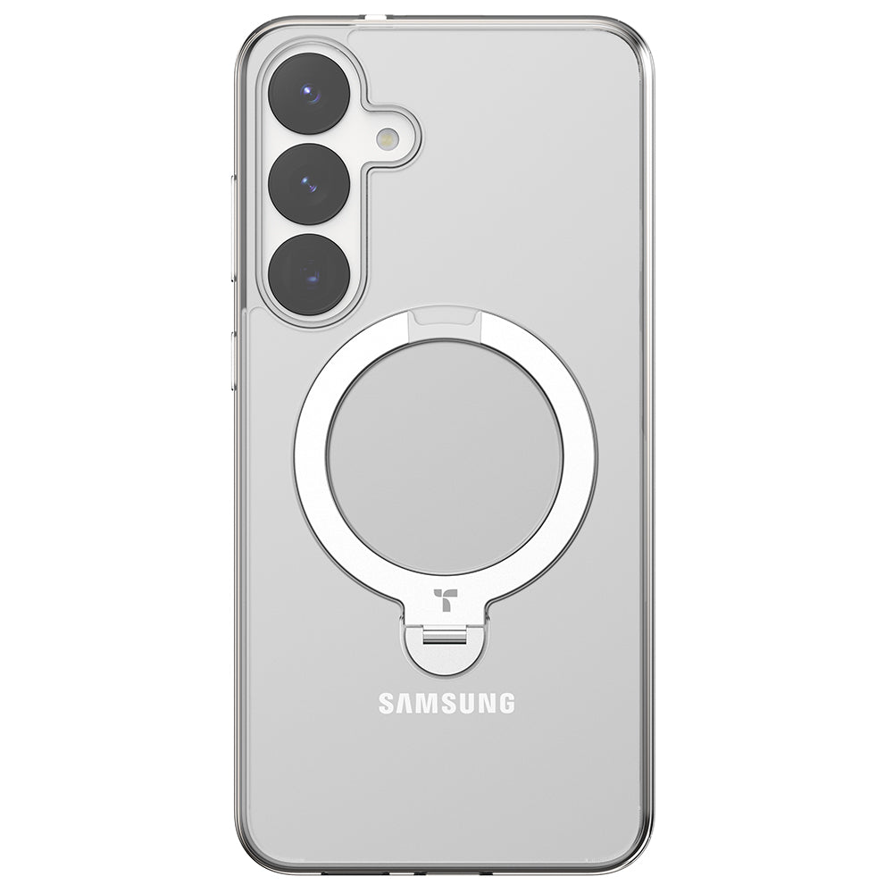 Husa MagSafe pentru Samsung Galaxy S25+ S936, Torras, Ostand Spin, Transparenta
