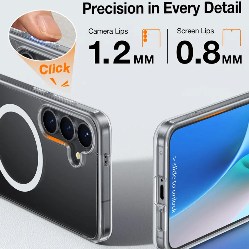 Husa MagSafe pentru Samsung Galaxy S25+ S936, Torras, Pstand, Transparenta