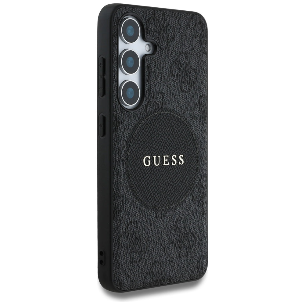 Husa MagSafe pentru Samsung Galaxy S25 S931, Guess, 4G Circle Classic Logo, Neagra