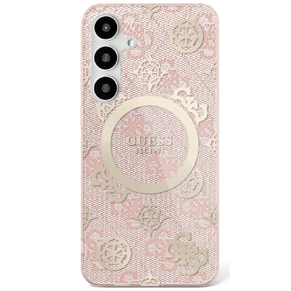 Husa MagSafe pentru Samsung Galaxy S25 S931, Guess, IML Peony On 4G Background , Roz