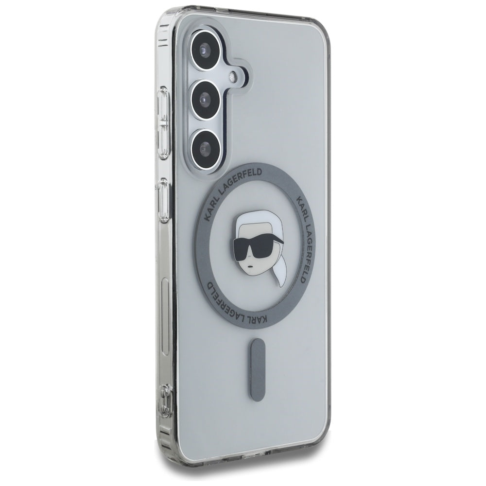 Husa MagSafe pentru Samsung Galaxy S25 S931, Karl Lagerfeld, IML Karl's Head, Neagra