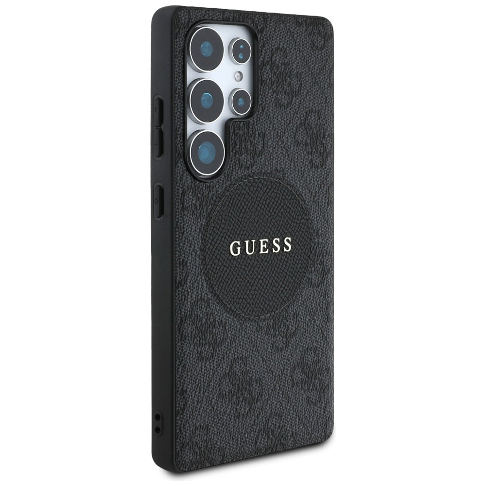Husa MagSafe pentru Samsung Galaxy S25 Ultra S938, Guess, 4G Circle Classic Logo, Neagra
