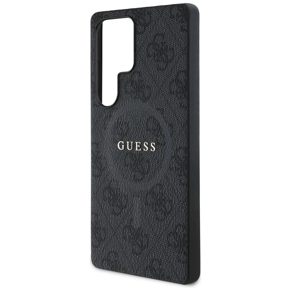 Husa MagSafe pentru Samsung Galaxy S25 Ultra S938, Guess, 4G Ring Classic Logo, Neagra