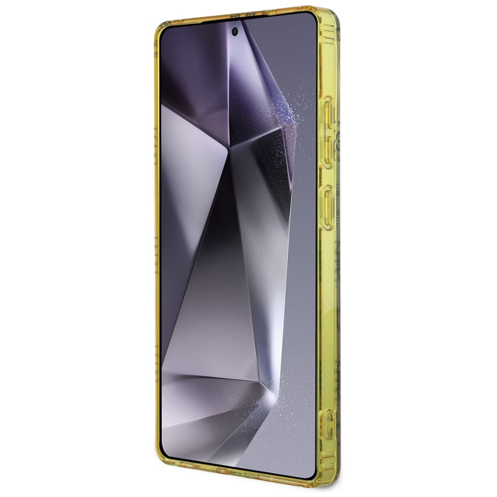 Husa MagSafe pentru Samsung Galaxy S25 Ultra S938, Guess, IML Peony On 4G Background , Maro