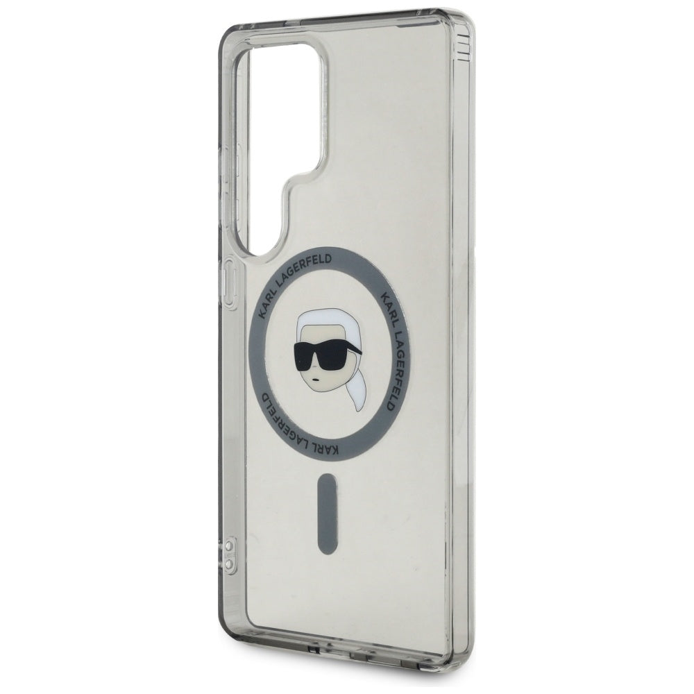 Husa MagSafe pentru Samsung Galaxy S25 Ultra S938, Karl Lagerfeld, IML Karl's Head, Neagra
