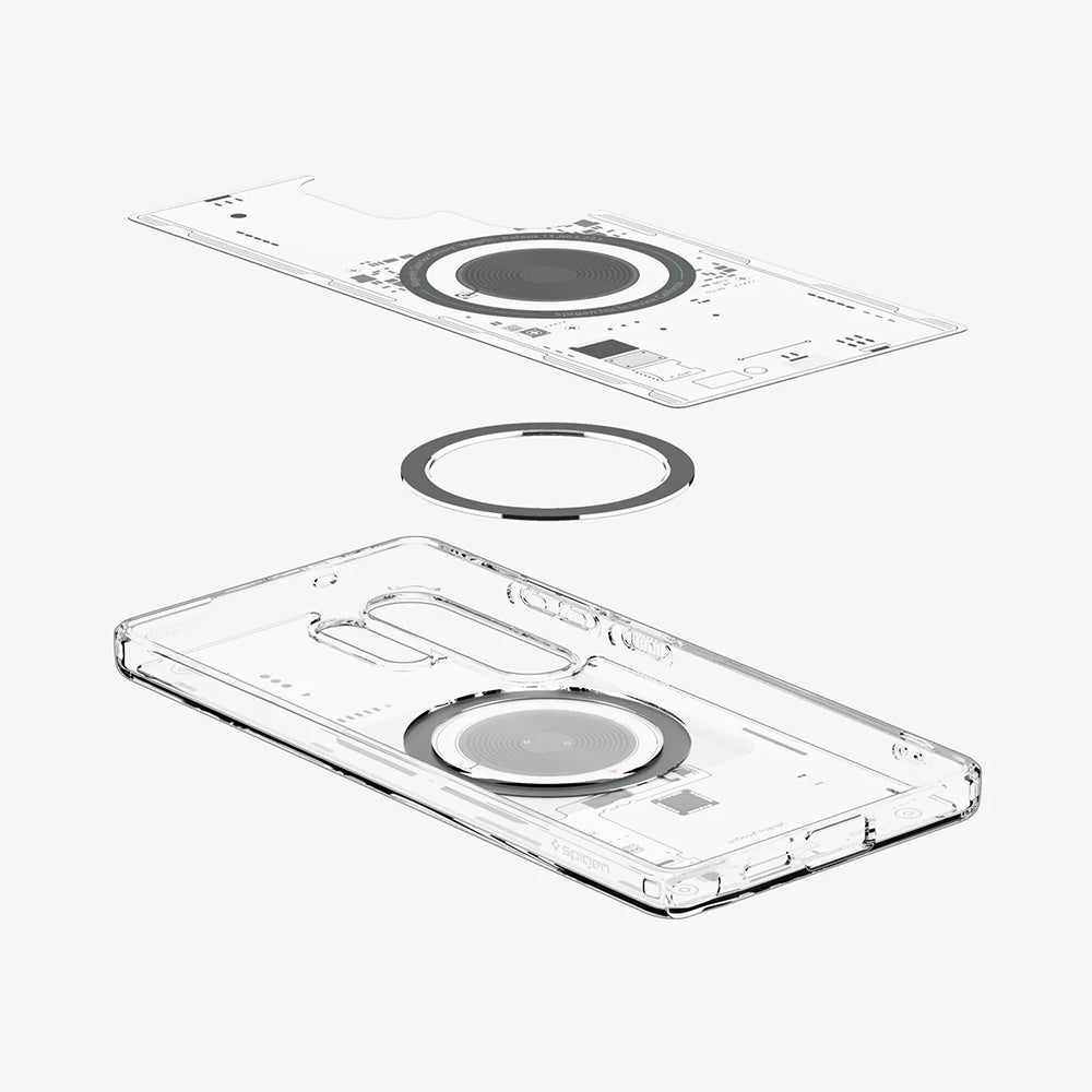 Husa MagSafe pentru Samsung Galaxy S25 Ultra S938, Spigen, Ultra Hybrid Neo One, Transparenta