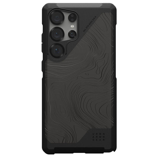 Husa MagSafe pentru Samsung Galaxy S25 Ultra S938, Urban Armor Gear, Metropolis LT Topography, Neagra