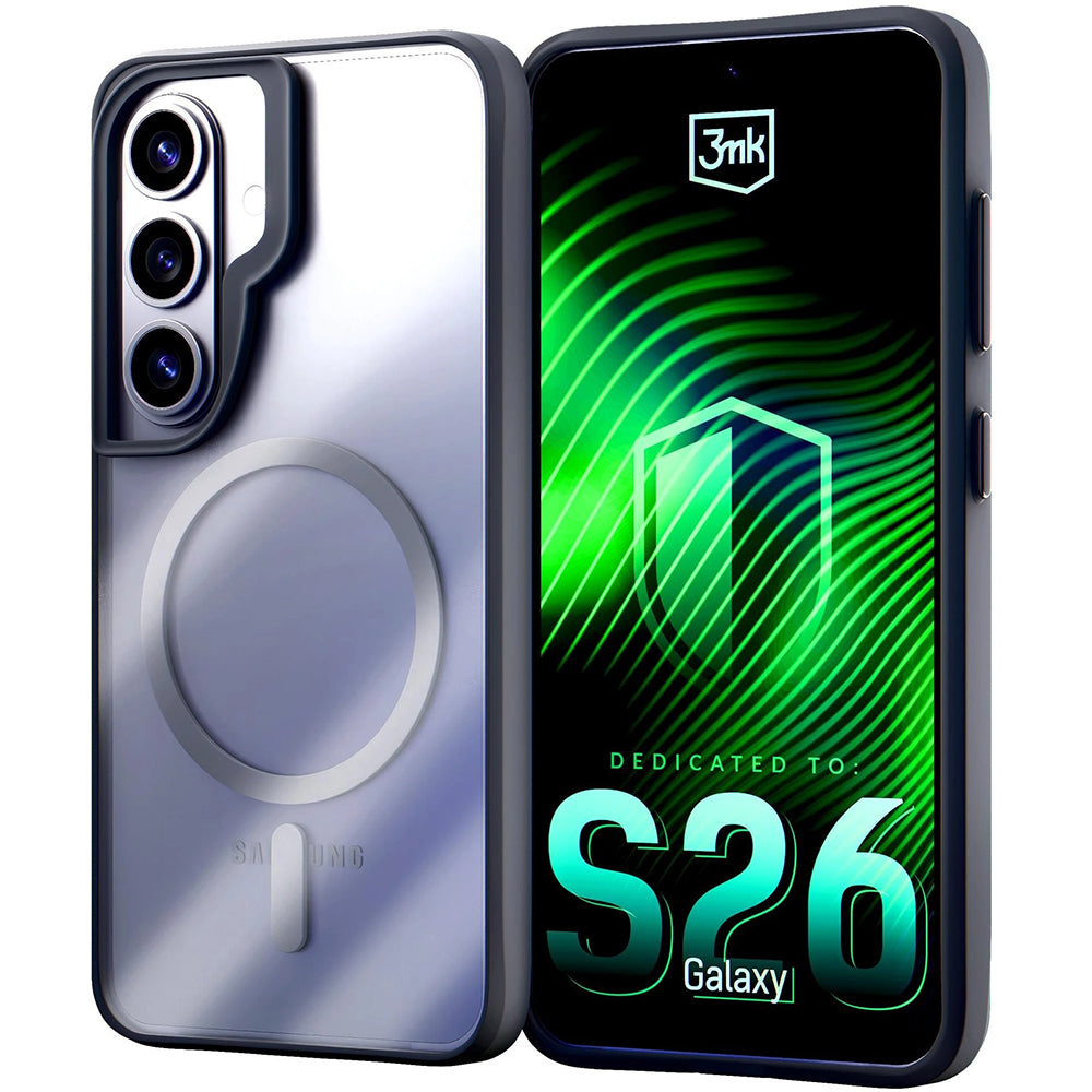 Husa MagSafe pentru Samsung Galaxy S26, 3MK, Satin Armor, Transparenta