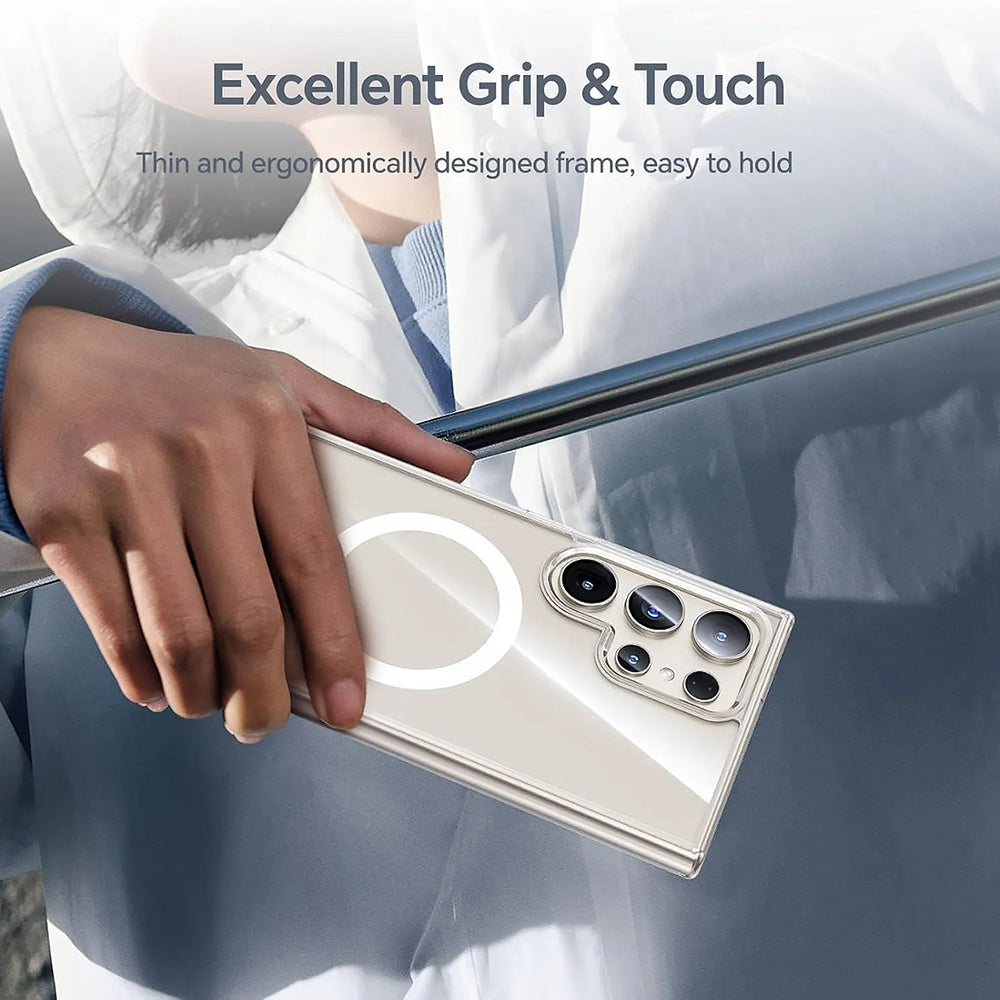 Husa MagSafe pentru Samsung Galaxy S26 Plus S947, Blueo, Crystal+ Anti-Drop, Transparenta