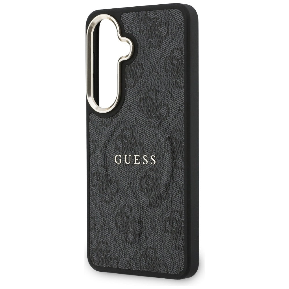 Husa MagSafe pentru Samsung Galaxy S26 Plus S947, Guess, 4G Embossed Ring, Neagra