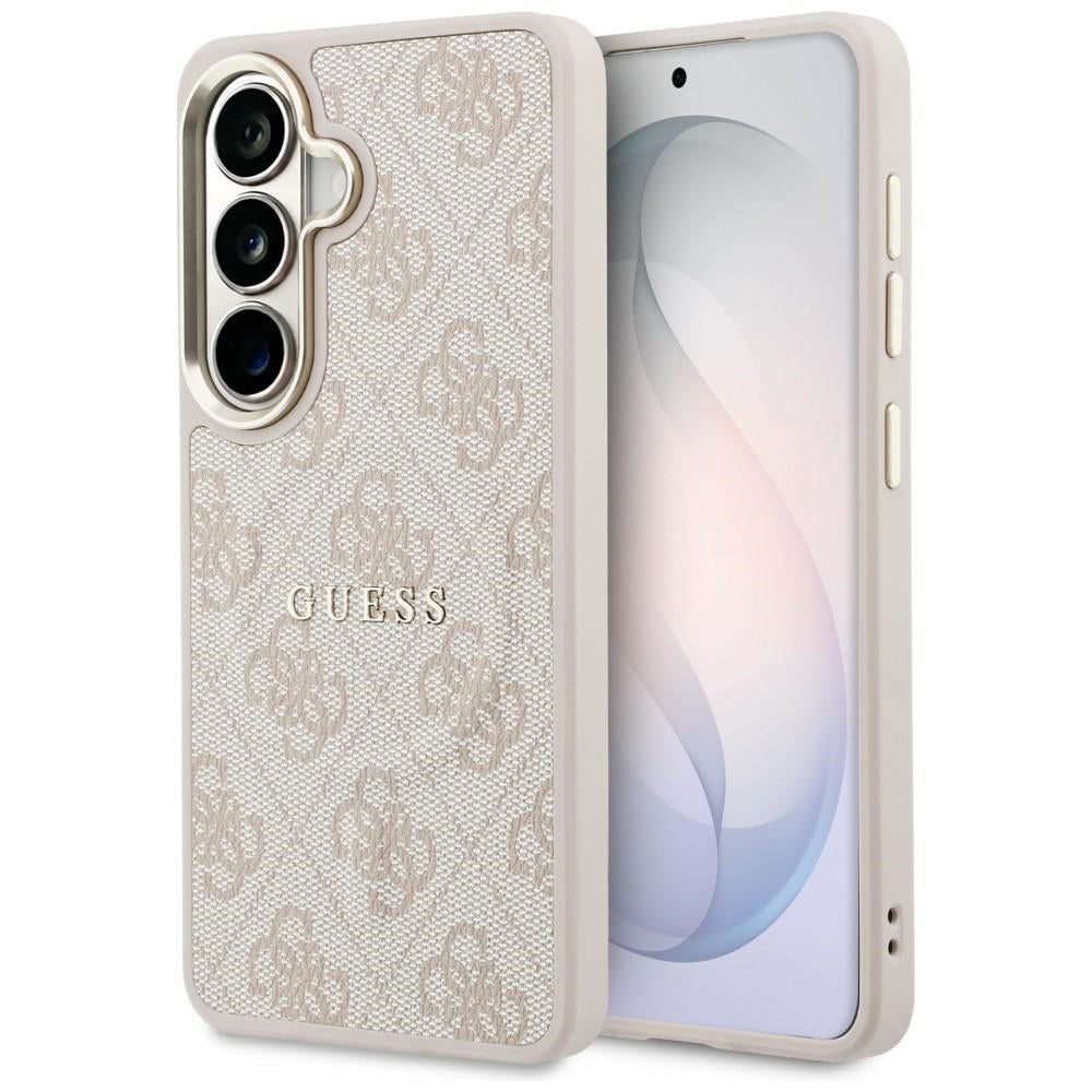 Husa MagSafe pentru Samsung Galaxy S26 Plus S947, Guess, 4G Embossed Ring, Roz