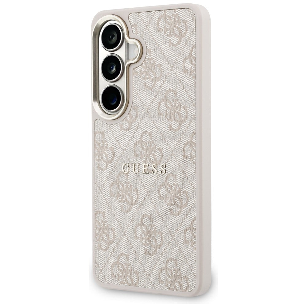 Husa MagSafe pentru Samsung Galaxy S26 Plus S947, Guess, 4G Embossed Ring, Roz