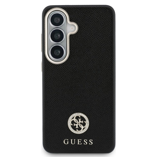 Husa MagSafe pentru Samsung Galaxy S26 Plus S947, Guess, Rhinestone Round Logo, Neagra