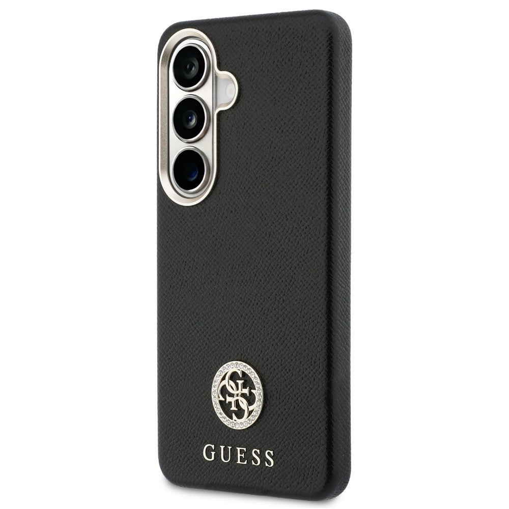 Husa MagSafe pentru Samsung Galaxy S26 Plus S947, Guess, Rhinestone Round Logo, Neagra
