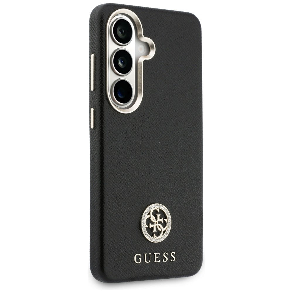 Husa MagSafe pentru Samsung Galaxy S26 Plus S947, Guess, Rhinestone Round Logo, Neagra