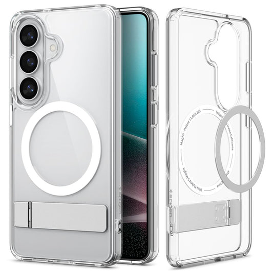 Husa MagSafe pentru Samsung Galaxy S26 Plus S947, Spigen, Ultra Hybrid S, Transparenta Alba ACS11050