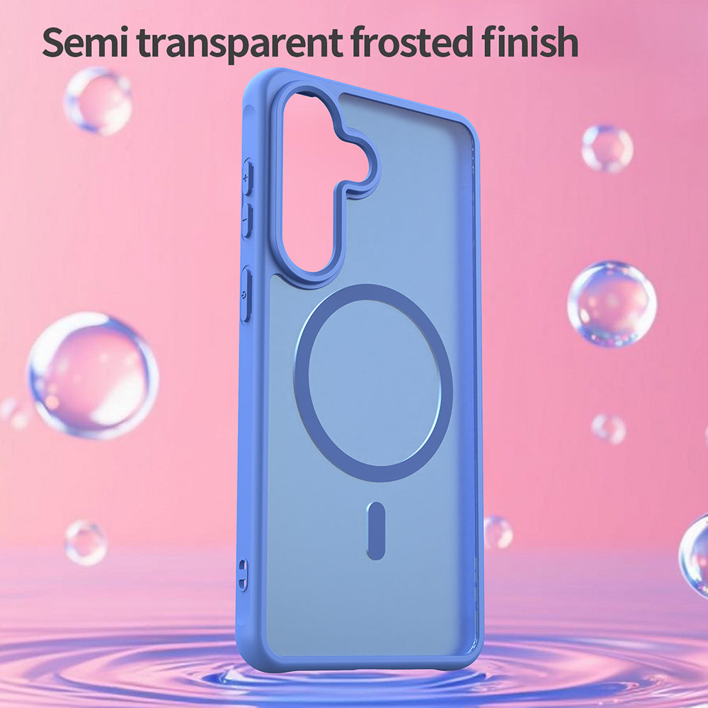 Husa MagSafe pentru Samsung Galaxy S26 Plus S947, Techsuit, HaloFrost II, Albastra