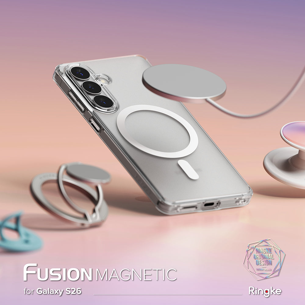 Husa MagSafe pentru Samsung Galaxy S26 S942, Ringke, Fusion, Transparenta Mata