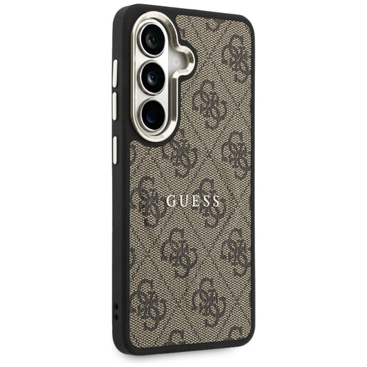 Husa MagSafe pentru Samsung Galaxy S26 S942, Guess, 4G Embossed Ring, Maro