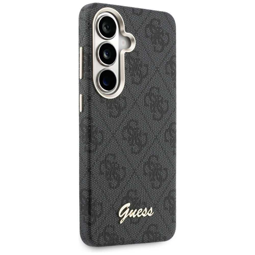 Husa MagSafe pentru Samsung Galaxy S26 S942, Guess, 4G Script Logo, Neagra