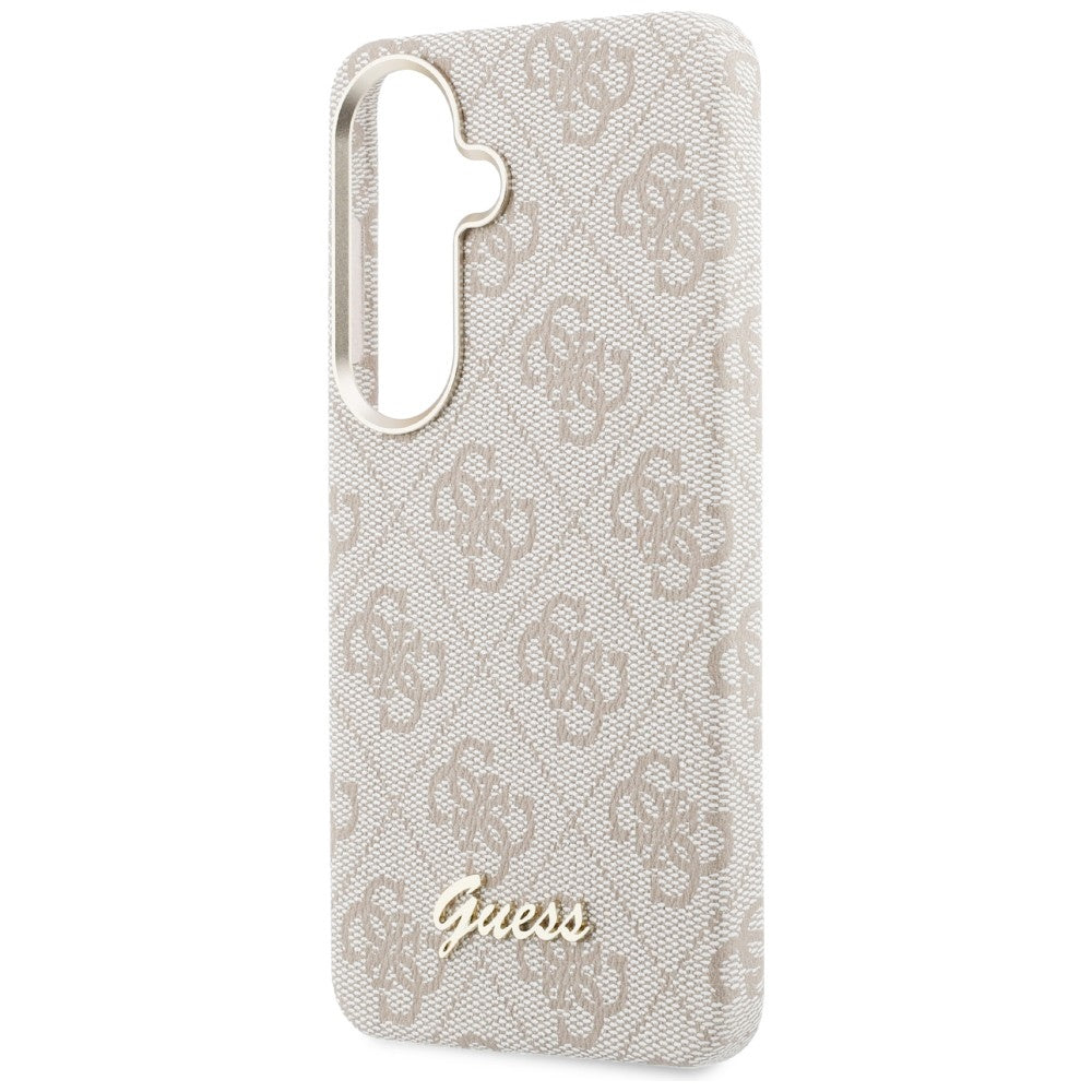 Husa MagSafe pentru Samsung Galaxy S26 S942, Guess, 4G Script Logo, Roz