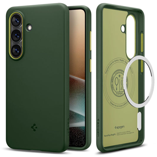 Husa MagSafe pentru Samsung Galaxy S26 S942, Spigen, Caseology Nano Pop, Verde ACS11067