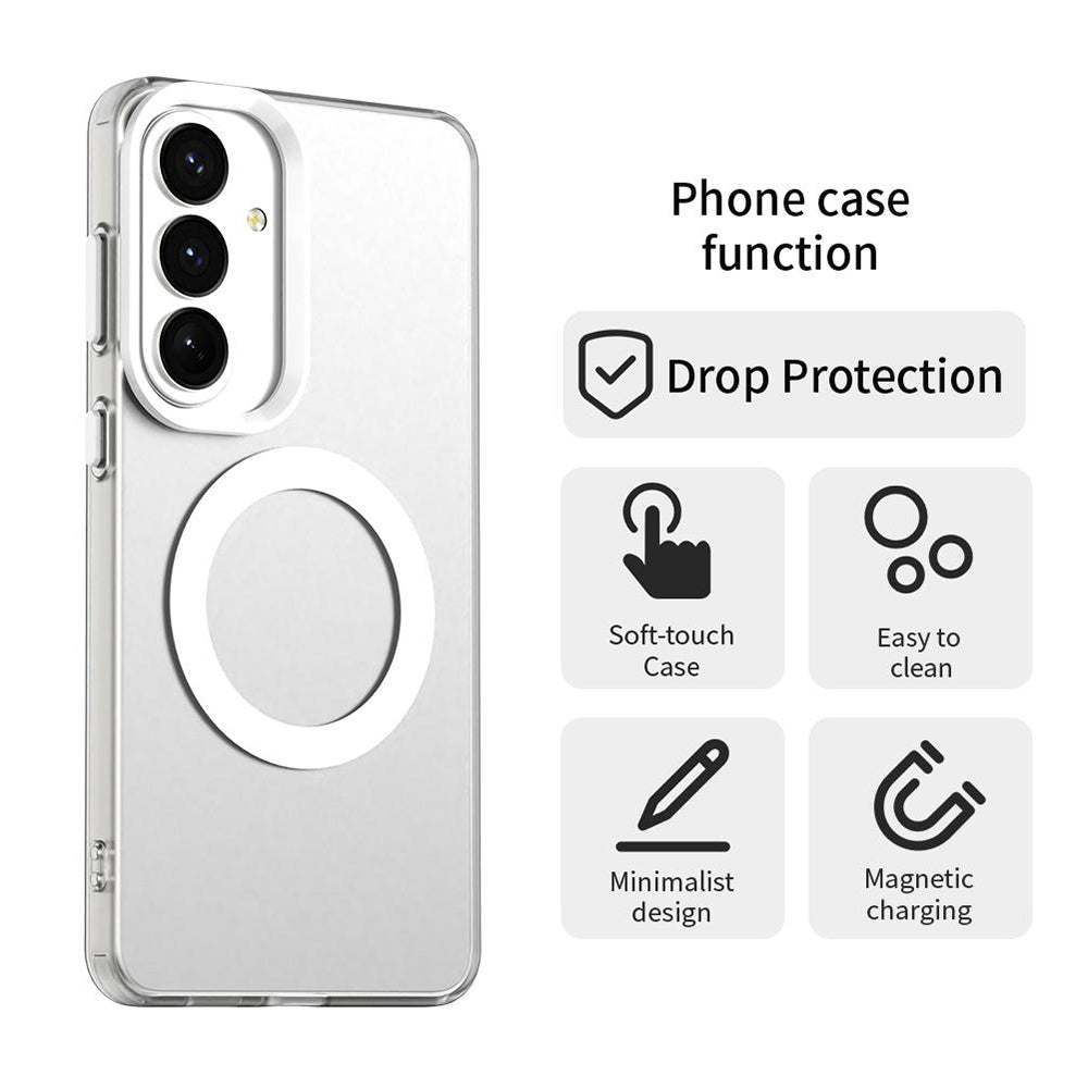 Husa MagSafe pentru Samsung Galaxy S26 S942, Techsuit, CandyCase, Alba