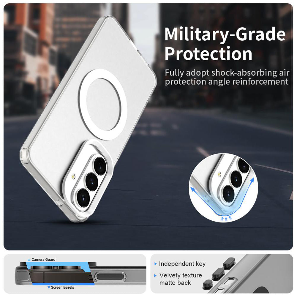 Husa MagSafe pentru Samsung Galaxy S26 S942, Techsuit, CandyCase, Alba